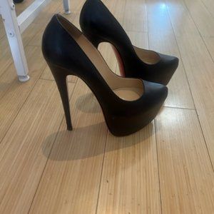 Christian Louboutin Dolly Leather 160 Platform Pumps Black